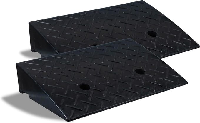 Stevige Rubberen Oprit Oprijplaat 10 cm Hoog - Antislip en Duurzaam