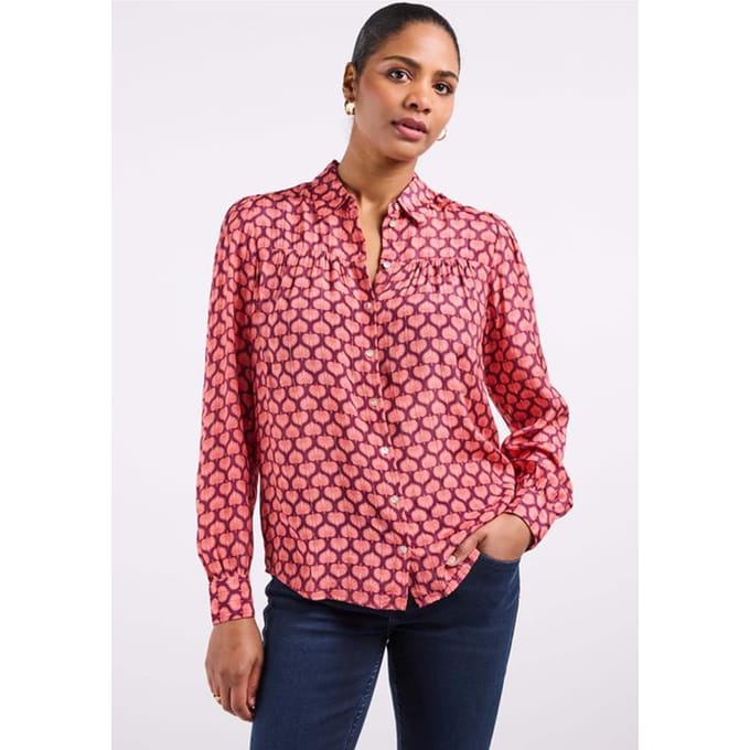 DIDI Dames Blouse Sable Red Lotus print maat 48