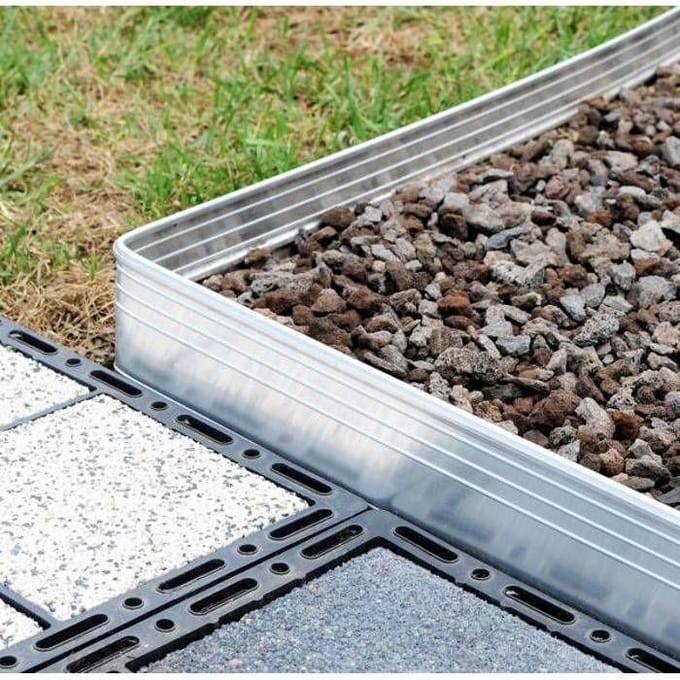 Ultra sterke aluminium Borderrand Hoogte: 10-14-24 cm, Lengte: 1-30 m | Gazonrand | Kantopsluiting