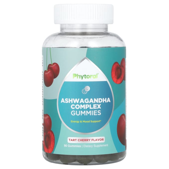 Phytoral, gommes complexes d'ashwagandha, cerise acidulée, 90 gommes