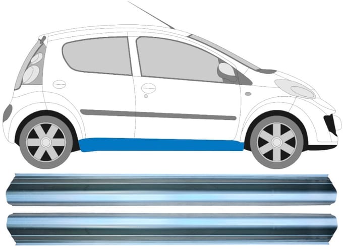 Reparatie dorpel voor Toyota Aygo 2005-2012 / Links + Rechts / Set