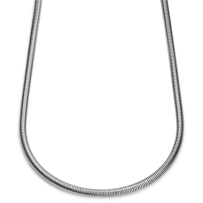 Essentials | 6 mm Zilverkleurige Ketting met Slangenschakels