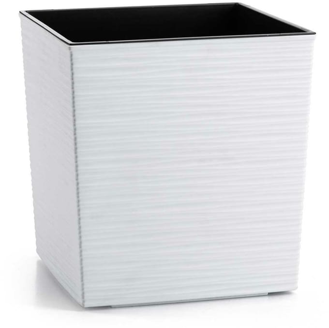 HowHomely Flore Riflo - Bloempot - Wit - 25x25 cm
