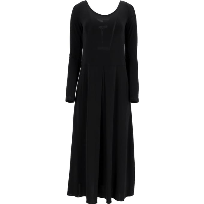 Max Mara Leisure geplooide jersey maxi-jurk in zwarte viscose