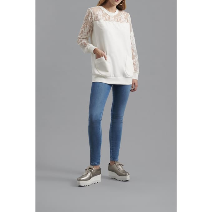 Anne Fontaine Uzel Moon White Größe: 40 | Longsleeves Outlet | Damen | Weiß