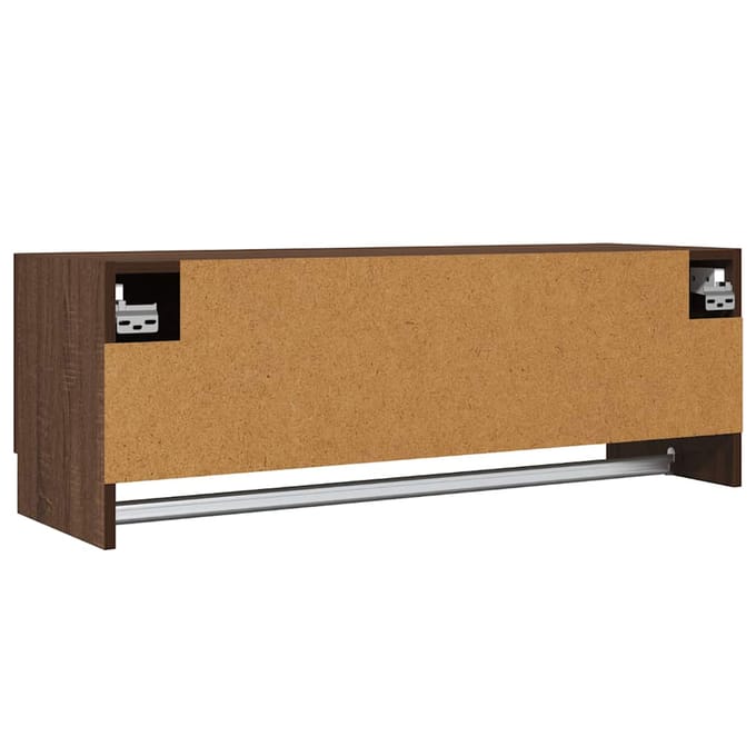 vidaXL - Kledingkast - 100x32,5x35 - cm - bewerkt - hout - bruin - eikenkleur