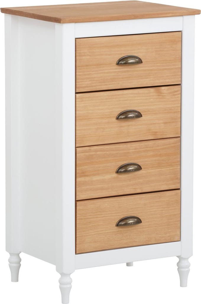 Rio-Commode - 4-laden - Wit Grenen