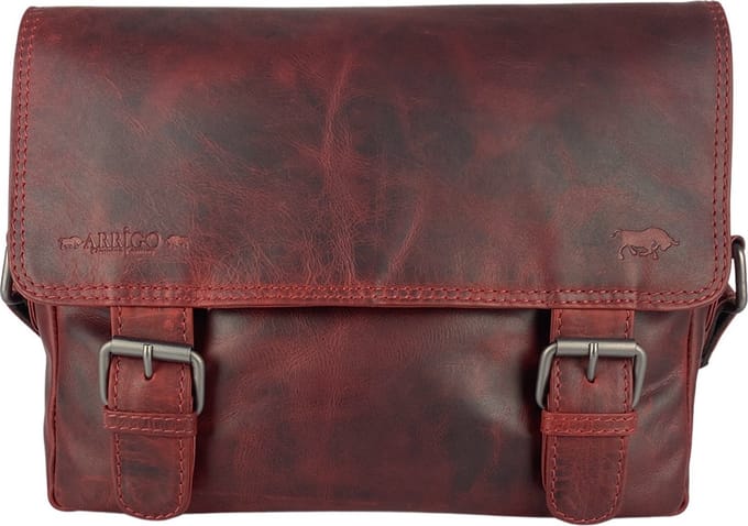 Schoudertassen Vrouw Messenger Bag Schoudertas Dames - Leer - Crossbody - Rood