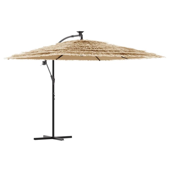 vidaXL - Parasol - met - stalen - paal - 269x269x235 - cm - bruin