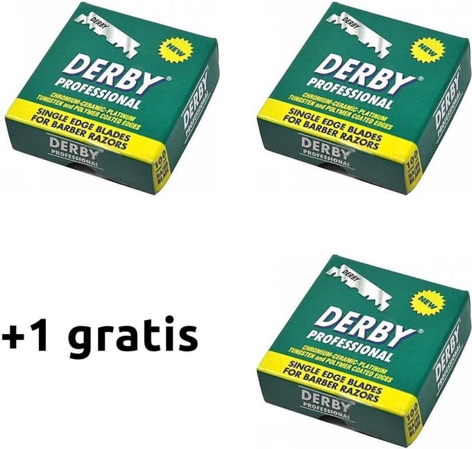Derby Professional Single Blades 100 pcs | 2 + 1 GRATIS