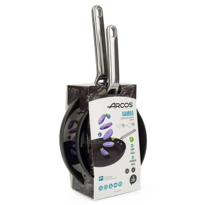 Poêles - ARCOS - Samoa - Aluminium Forgé - Anti-Adhésif - 20/24 cm - Tous Feux