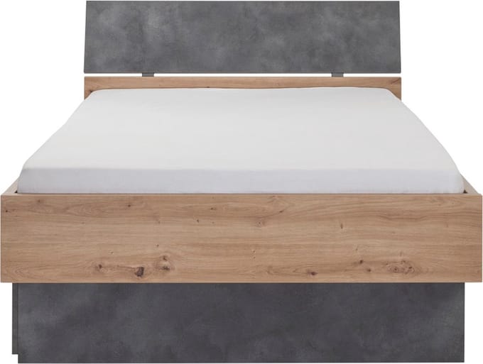 B Bright Bed Lafabrica - 120 x 200 cm - artisan oak/stone