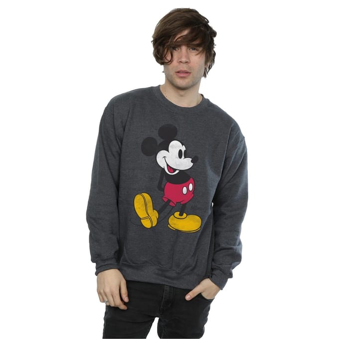 Disney Heren Mickey Mouse Classic Kick Sweatshirt (Donkere Heide)