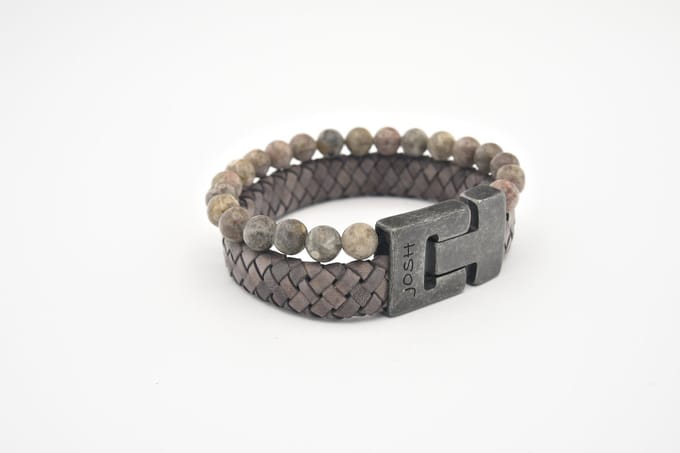 Josh-24966-Armband-Taupe-Heren-21,5cm