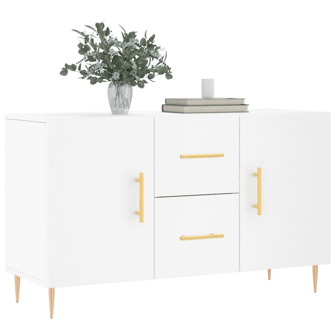 vidaXL - Dressoir - 100x36x60 - cm - bewerkt - hout - wit