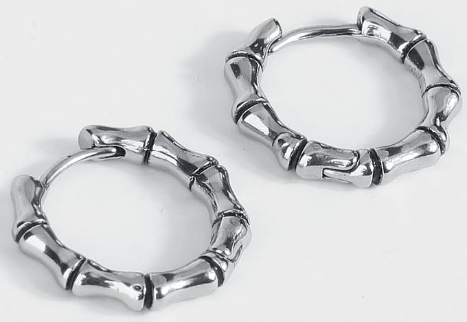 etNox Bones Unisex Oorbel - zilverkleurig - Standard