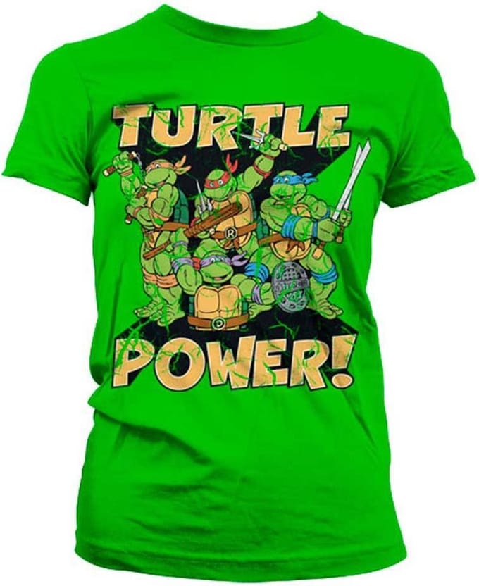 Teenage Mutant Ninja Turtles Dames Tshirt -S- Turtle Power! Groen
