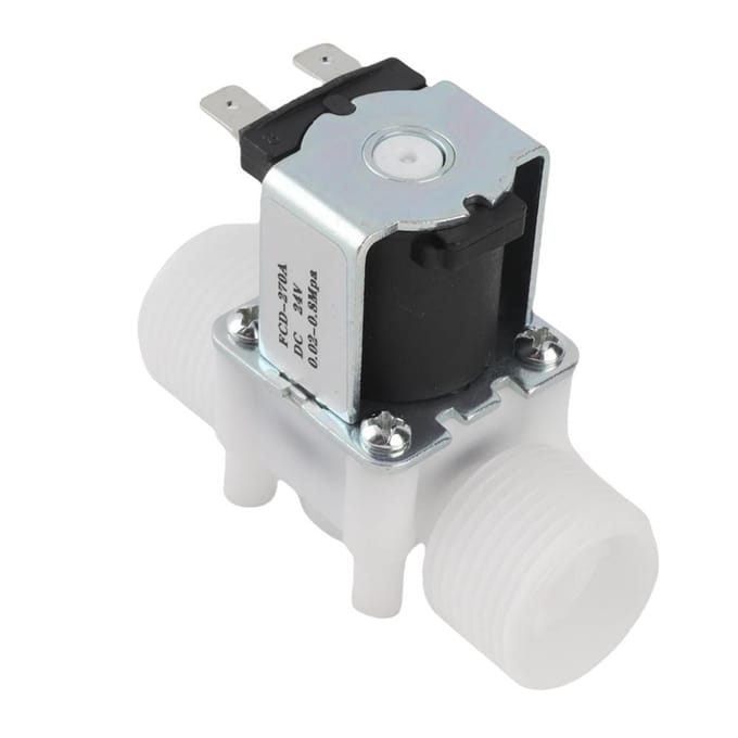 G3 4 NC Plastic Elektrische Solenoïdeklep Normaal Gesloten Waterinlaatklep Type 1