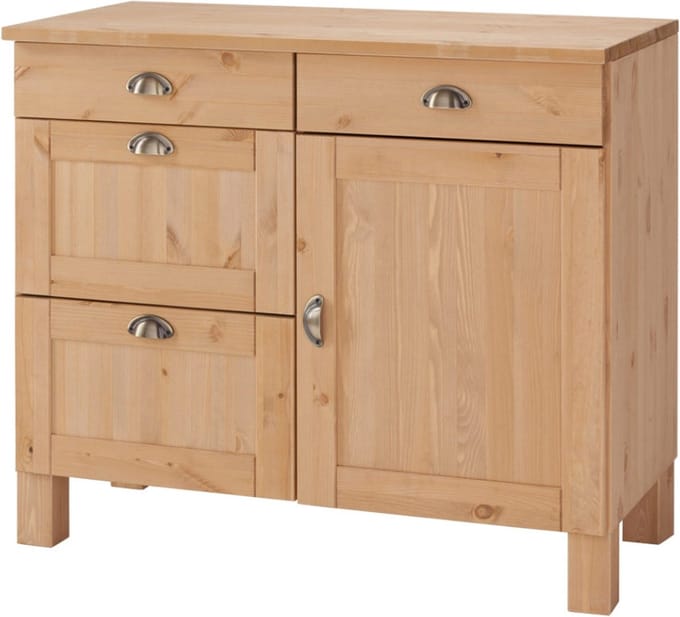 Toscana-CupBoard - 4-laden 1-deur - Gebeitst