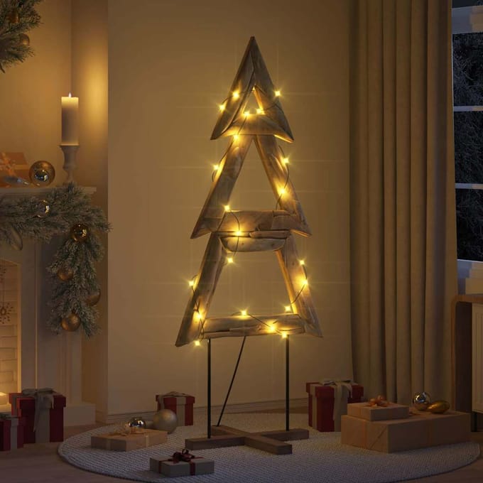 vidaXL Kerstboom Bruin 181 cm Massief teakhout
