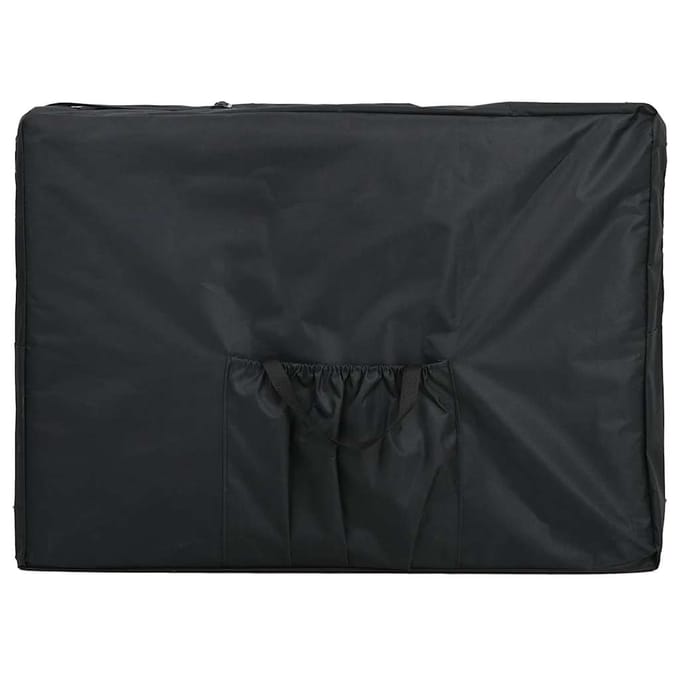 vidaXL - Massagetafel - inklapbaar - met - aluminium - frame - (vier - delen - / - crèmewit)