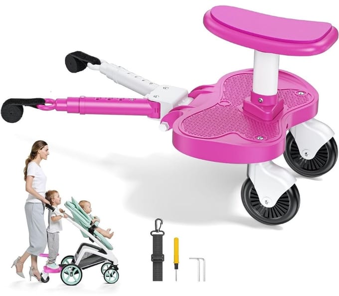 ApexArte® Meerijdplankje met Zitje - Buggy Board - Universeel
