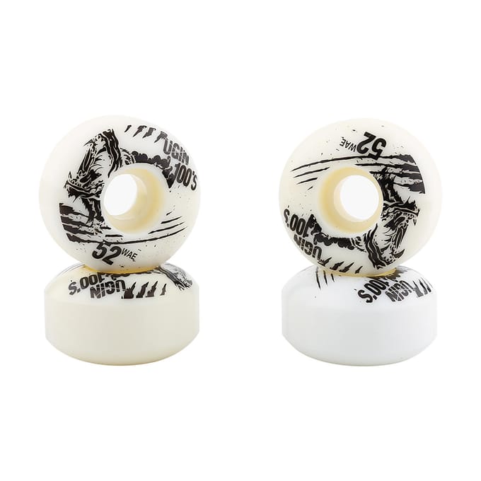 52mm x 30mm 4 stuks set Outdoor Klassiek Duurzaam PU Cruiser Longboard Skateboard Wielen   (wit) wit