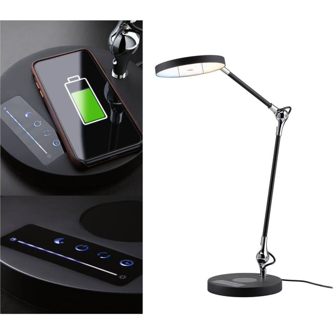 Paulmann Numis 78910 LED-bureaulamp LED LED vast ingebouwd 11 W Zwart