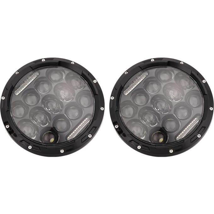 7 inch Ronde LED Koplampen met Groot- en Dimlicht Geschikt voor JEEP JK TJ LJ Wrangle gray