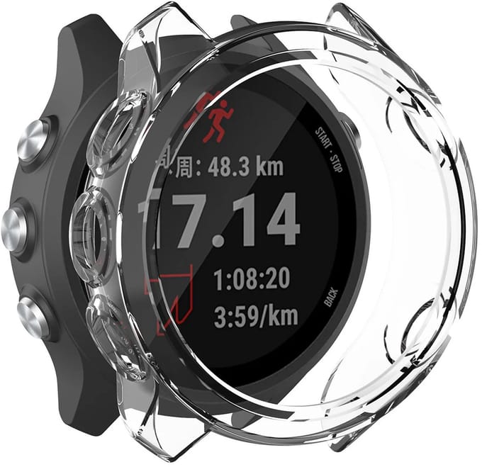 Strap-it TPU Case Transparant – Geschikt voor Garmin Forerunner 645