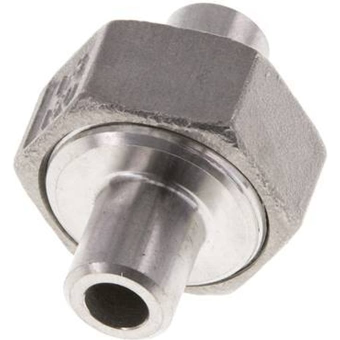 Rechte Koppeling 10.2mm Laseinde RVS Vlakke Afdichting PTFE 16bar