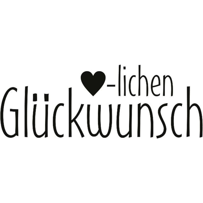Houten stempel "Herzlichen Glückwunsch"