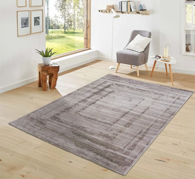 Flycarpets Costa Modern Lijstmotief Vloerkleed - Taupe - 200x290 cm