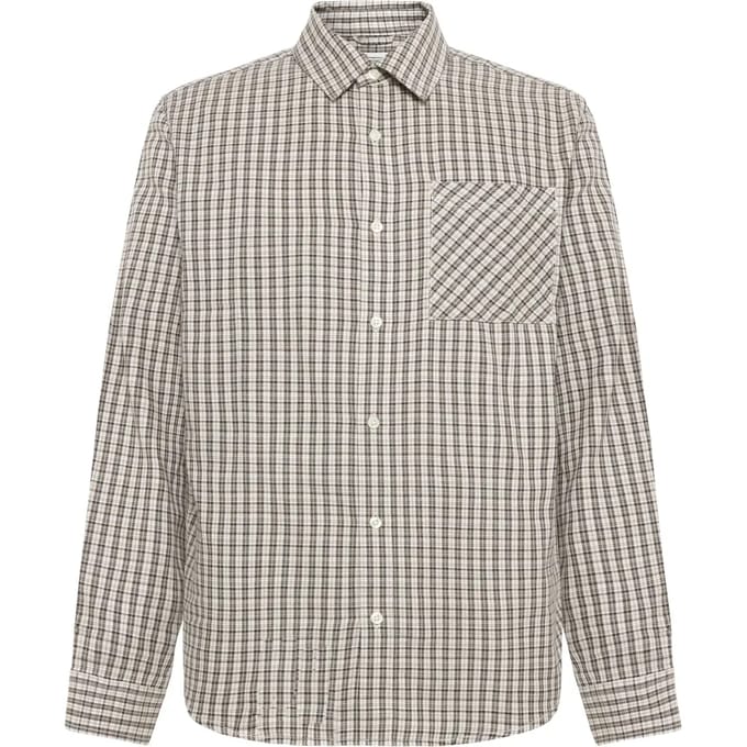 Geruit overhemd met lange mouwen KnowledgeCotton Apparel Dune