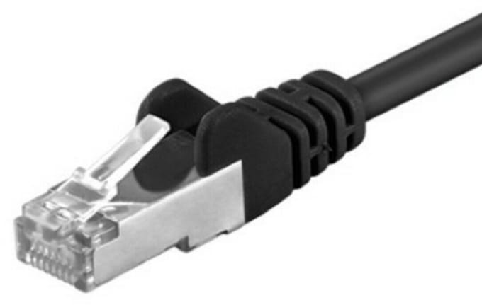 CAT5e FTP patchkabel - 20 meter zwart - netwerkkabel - internetkabel - UTP kabel - RJ45 - 1000 mbit/s