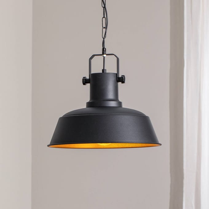 ROYALTECH Hanglamp Orema, zwart, Ø 40 cm, metaal, E27