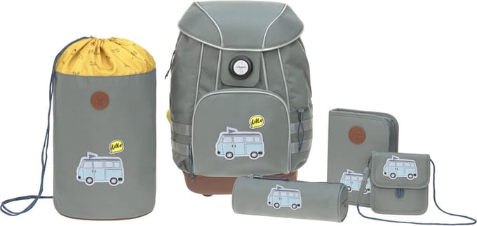 Lässig Schooltas Magic School Set Adventure Bus Groene Veelkleurig