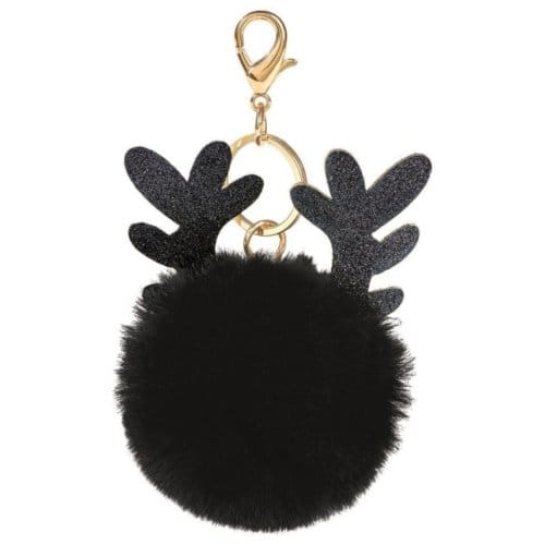 Kerst sleutelhanger pluche rendier assorti