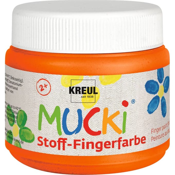 MUCKI-stof-Vingerverf, 150 ml - Oranje