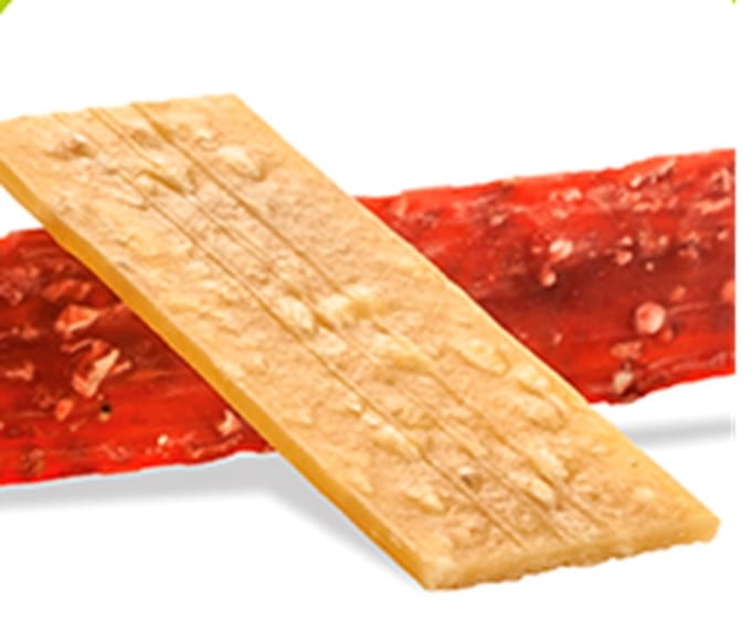 Ossobello-rice strips-100 stuks-vegetarische hondensnacks bordeaux