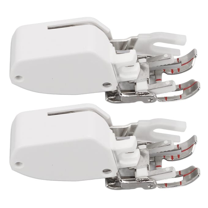 2 Stuks Persvoet Synchroon Transport RVS Huishoudelijk Multifunctionele Naaimachine white