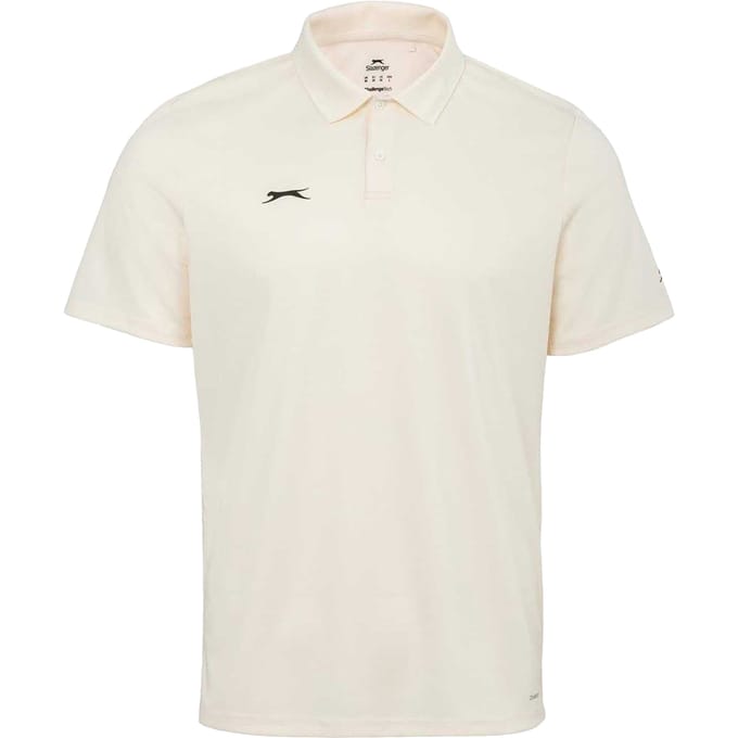 Slazenger Heren 3/4 Mouw Cricket Poloshirt (Crème)