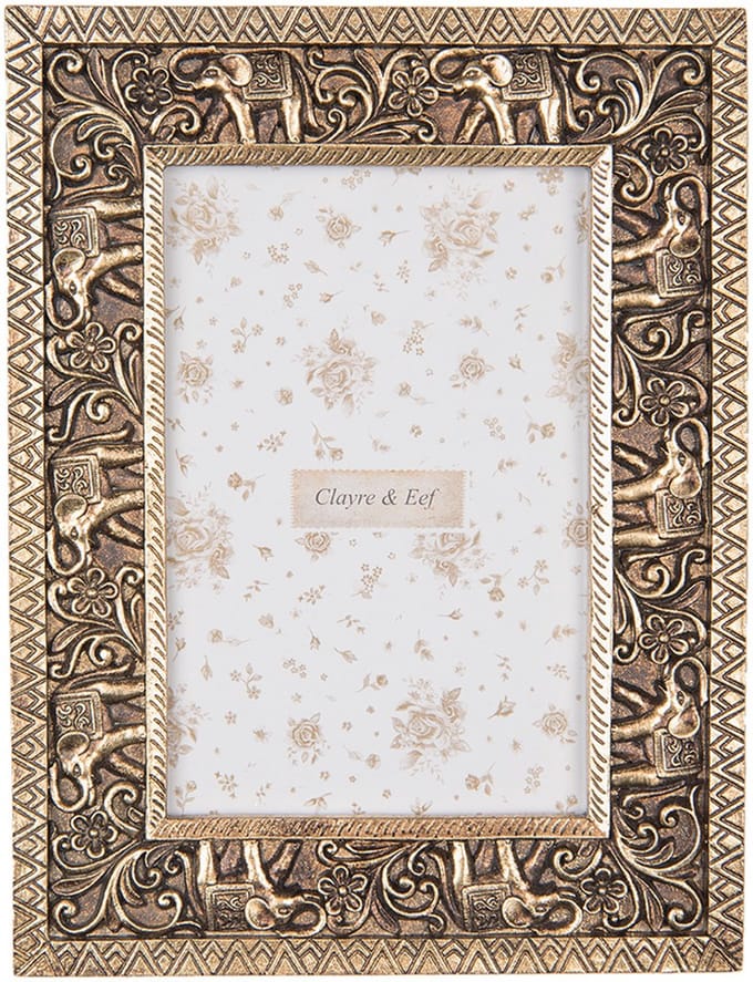 Clayre & Eef Fotolijst 10x15 cm Goudkleurig Kunststof