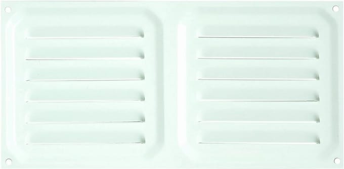 Ventilatierooster Wit 10x20 cm - Aluminium Ventilatieopening
