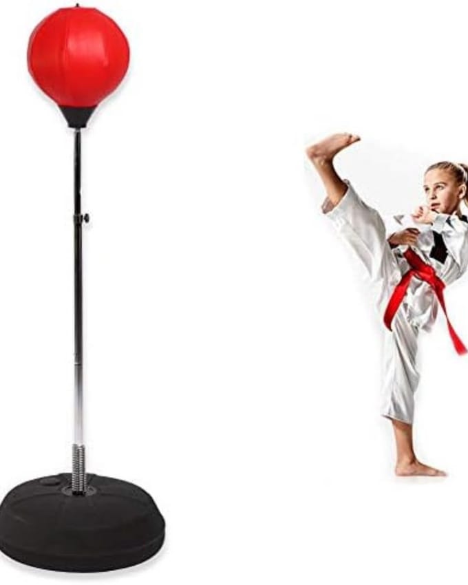 Boksbal Staand - Boxbal Volwassenen - Bokszak - Rood