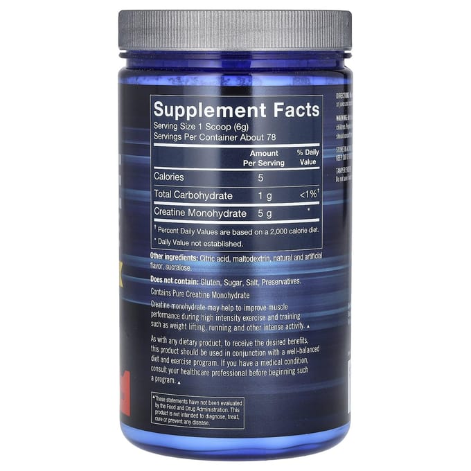 Monohydrate de créatine, Saveur Punch aux fruits, 468G (16.5oz)