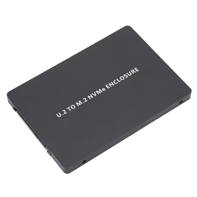 Boîtier pour disque dur U2BOX PCIE 3.0 NVME vers U.2, boîtier SSD U2 en aluminium SFF8639, noir  (Pas noir