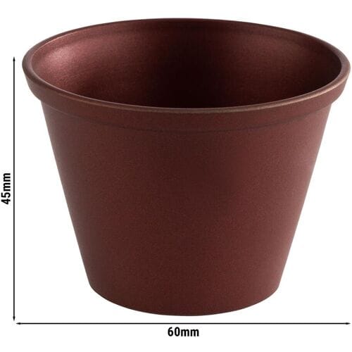 GGM Gastro (6 Stück) Dipschälchen - 6er Set - Edelstahl - 60ml - Ø 60mm - Rot