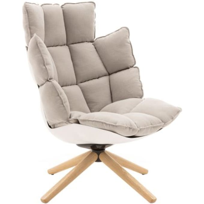 B&B Italia Husk Draaibare Fauteuil - Asolo bastkleurig