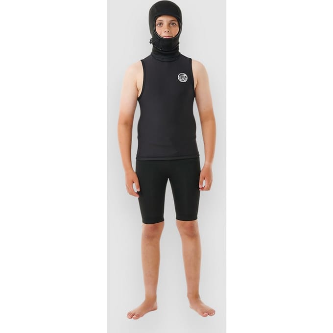 Rip Curl Fbomb Polypro Hood Kids Rash Guard zwart
